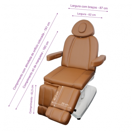 MARQUESA QUADRIPARTIDA ELÉTRICA C/SUPORTE PERNAS INDIVIDUAL, CAST.