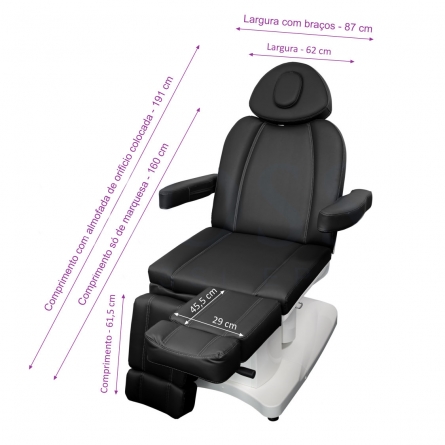 MARQUESA QUADRIPARTIDA ELÉTRICA C/SUPORTE PERNAS INDIVIDUAL